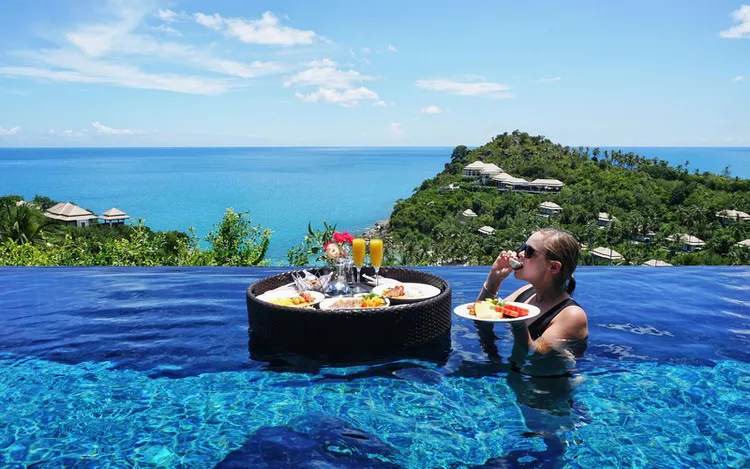 Experience the Trend: Enjoy a Luxurious Floating Breakfast at Your Hotel Pool